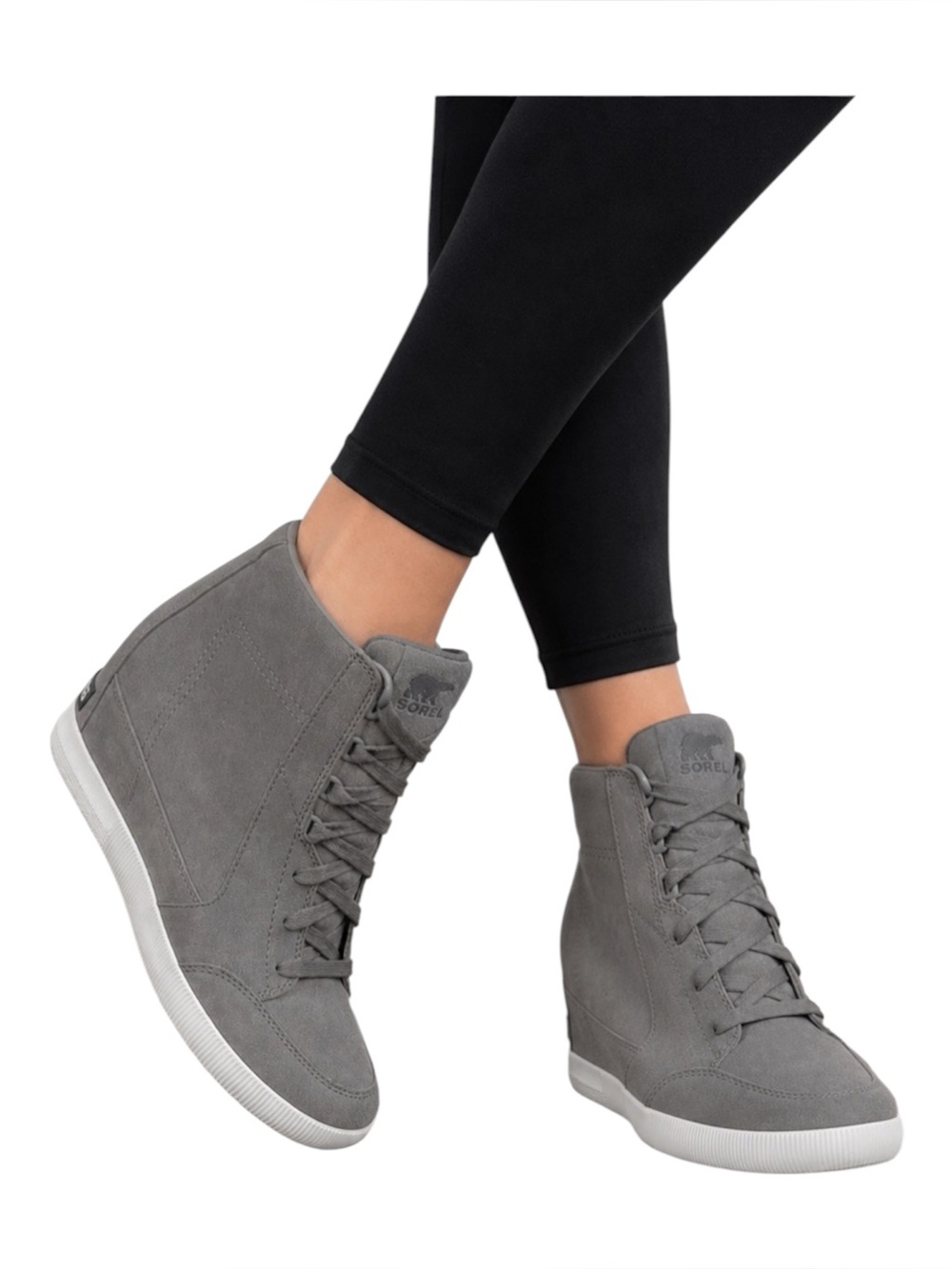 Sorel NWT gray Out N About wedge boots suede women’s 8.5